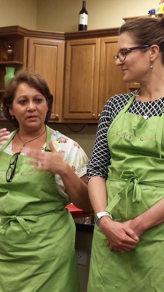 Virginia Escoto, RN, and Tara Scott, MD, made a beautiful salad using a recipe that Virginia created herself. 